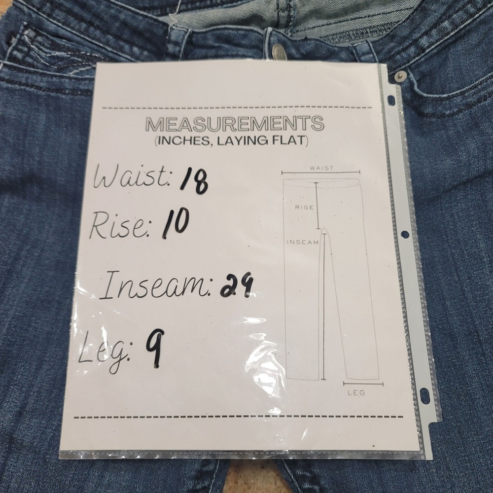 Lee Slender Secret Boot Cut Jeans 16‎ Short Embellished Rock Alternative Grunge - Picture 9 of 9